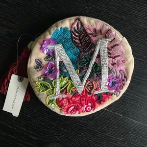 Anthropologie Monogram M Clutch